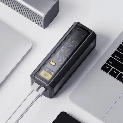 XIAOMI 212W HYPERCHARGE POWER BANK 25000MAH GL: CARGA RÁPIDA 140W, 3 PUERTOS USB, DISEÑO TRANSPARENTE, COMPATIBLE CON MACBOOK PRO, IPHONE 15 Y XIAOMI 14T PRO