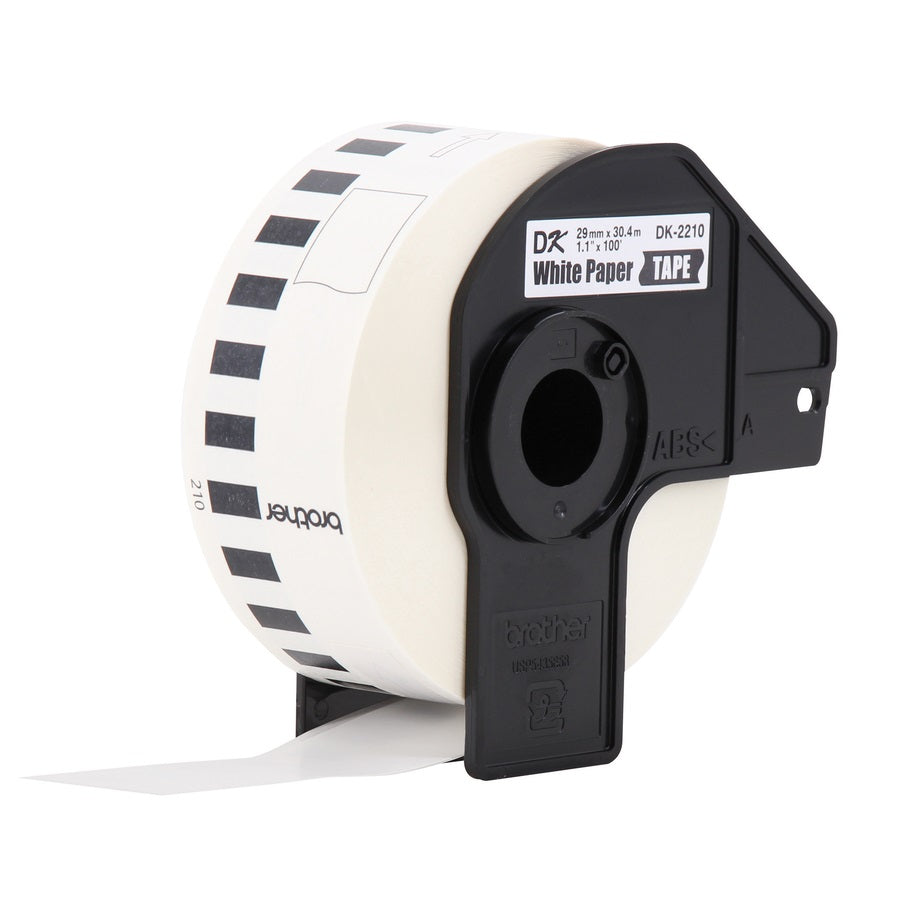 BROTHER DK-2210 – CINTA DE ETIQUETAS CONTINUA 29 MM X 30.4 M ROLLO COMPATIBLE CON IMPRESORAS BROTHER FÁCIL DE USAR Y DURADERA