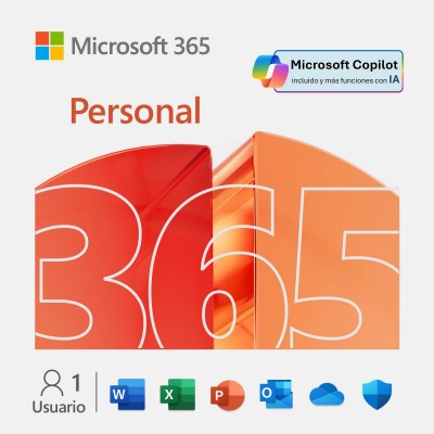 MICROSOFT 365 PERSONAL 12 MESES - SUSCRIPCIÓN DE LICENCIA - 1 USUARIO - SOPORTE MULTIPLATAFORMA Y ACTUALIZACIONES AUTOMÁTICAS