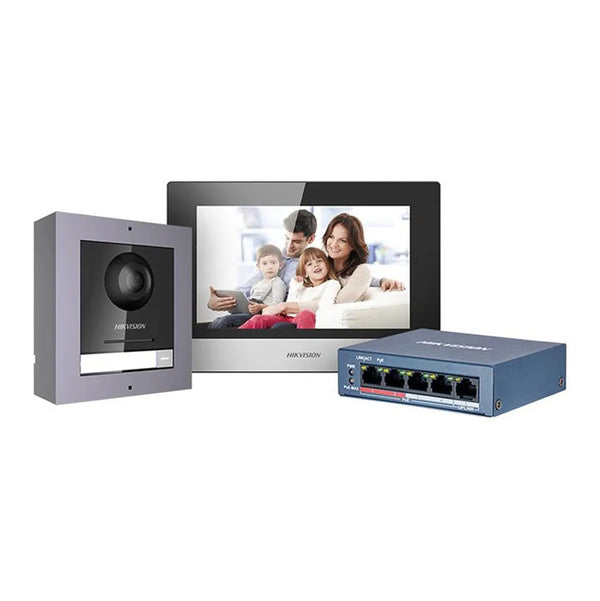 HIKVISION DS-KIS602(B) - SISTEMA DE INTERCOMUNICACIÓN DE VÍDEO (LAN 10/100, 802.11B, 802.11G, 802.11N) - 7" MONITOR LCD