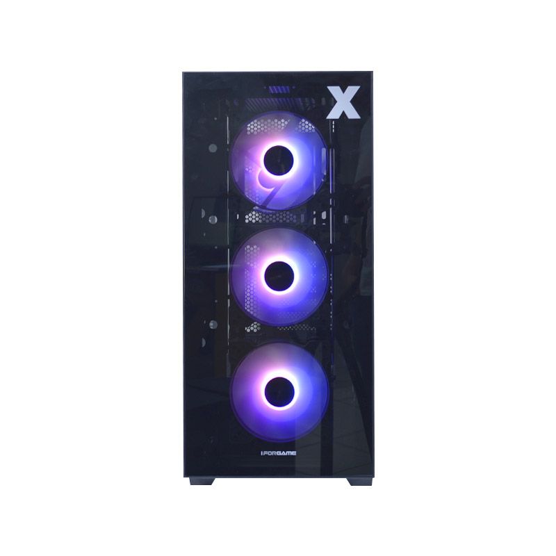 CASE E-ATX IFORGAME X3, Case sin Fuente, 2xUSB 2.0, 1xUSB 3.0, Audio HD, 4x12CM LED ARGB COOLER, VT frontal y lateral, Medidas: 460 x 225 x 490mm, 2x3.5HDD, 2x2.5SDD interno