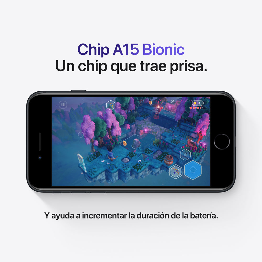 APPLE IPHONE SE 64 GB 5G – A15 BIONIC, PANTALLA 4,7″ RETINA HD, CÁMARA 12 MP – COLOR MEDIANOCHE (DUAL-SIM, LIBRE)
