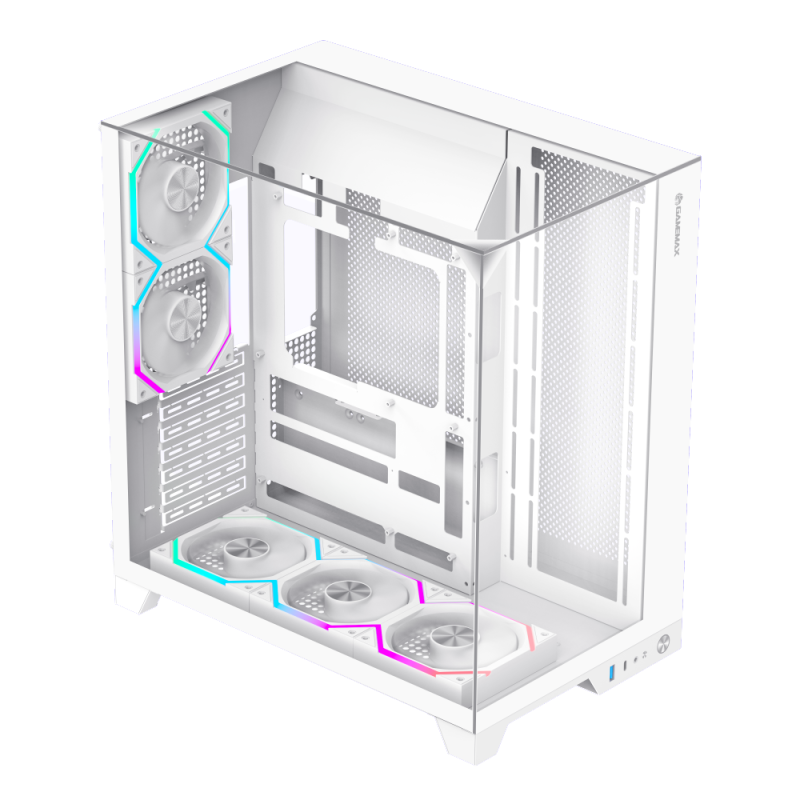 CASE ATX INFINITY PRO WT, 1xUSB 3.0, USB TYPE C, CHASIS VIDRIO TEMPLADO SUPERIOR, LATERAL Y FRONTAL. Medidas: 418 x 272 x 454mm, 1x3.5HDD, 3x3.5SDD interno, Color: Blanco