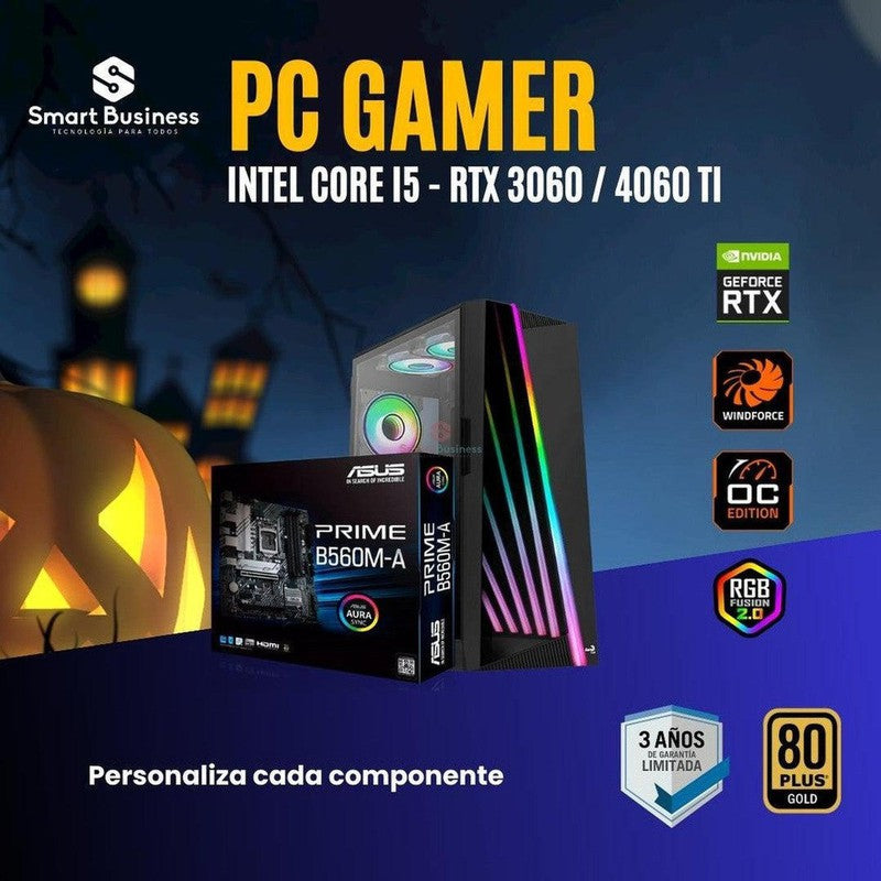 PC GAMER INTEL CORE i5 -10/11 GEN - DDR4 3200 GHZ  - SSD M.2 NVME PCIE 4.0 - RTX 3060 - 4060 TI