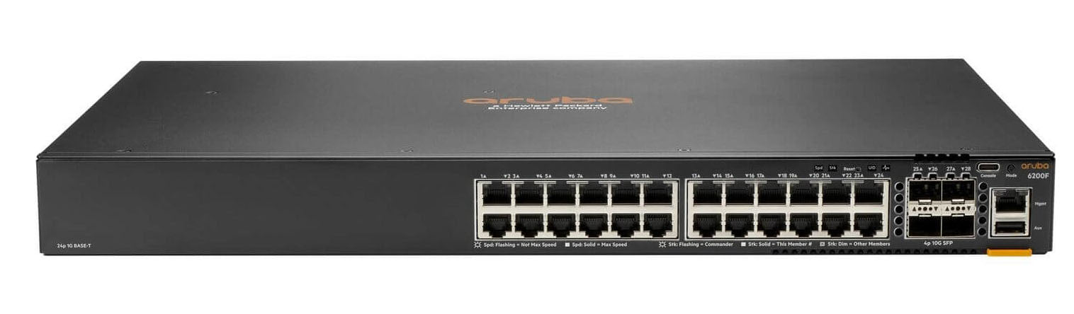 SWITCH ARUBA GIGABIT ETHERNET JL724A 24G 4 SFP+ 24 PUERTOS 10/100/1000MBPS, 128 GBIT/S, ADMINISTRABLE, ALTA CAPACIDAD DE ENTRADAS