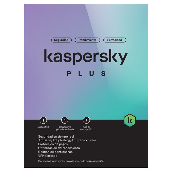 KL1042DDEFR KASPERSKY PLUS – RENOVACIÓN 1 AÑO PARA 5 DISPOSITIVOS + 3 CUENTAS KPM, PROTECCIÓN INTEGRAL ESENCIAL