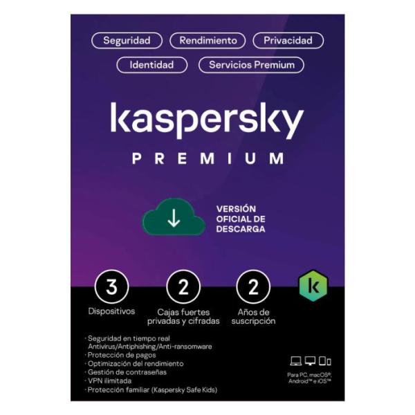 KASPERSKY PREMIUM + CUSTOMER SUPPORT LATAM 3 DVC 2 ACCOUNT KPM 2Y BS DNP