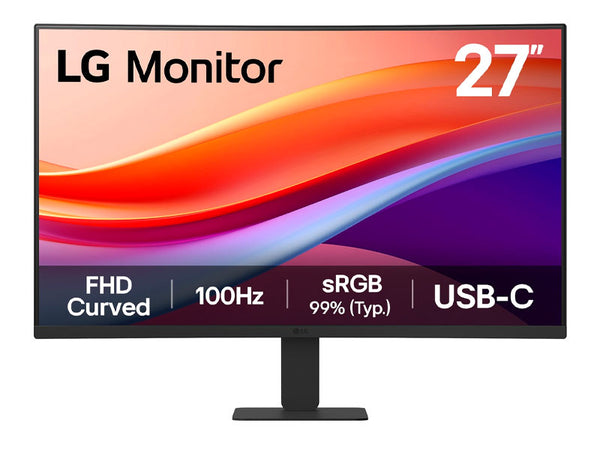 LG 27U421A-B MONITOR CURVO 27” FHD 100HZ CON USB-C, HDR10 Y 5MS – PACK DE 11 UNIDADES PARA OFICINA, GAMING Y STREAMING
