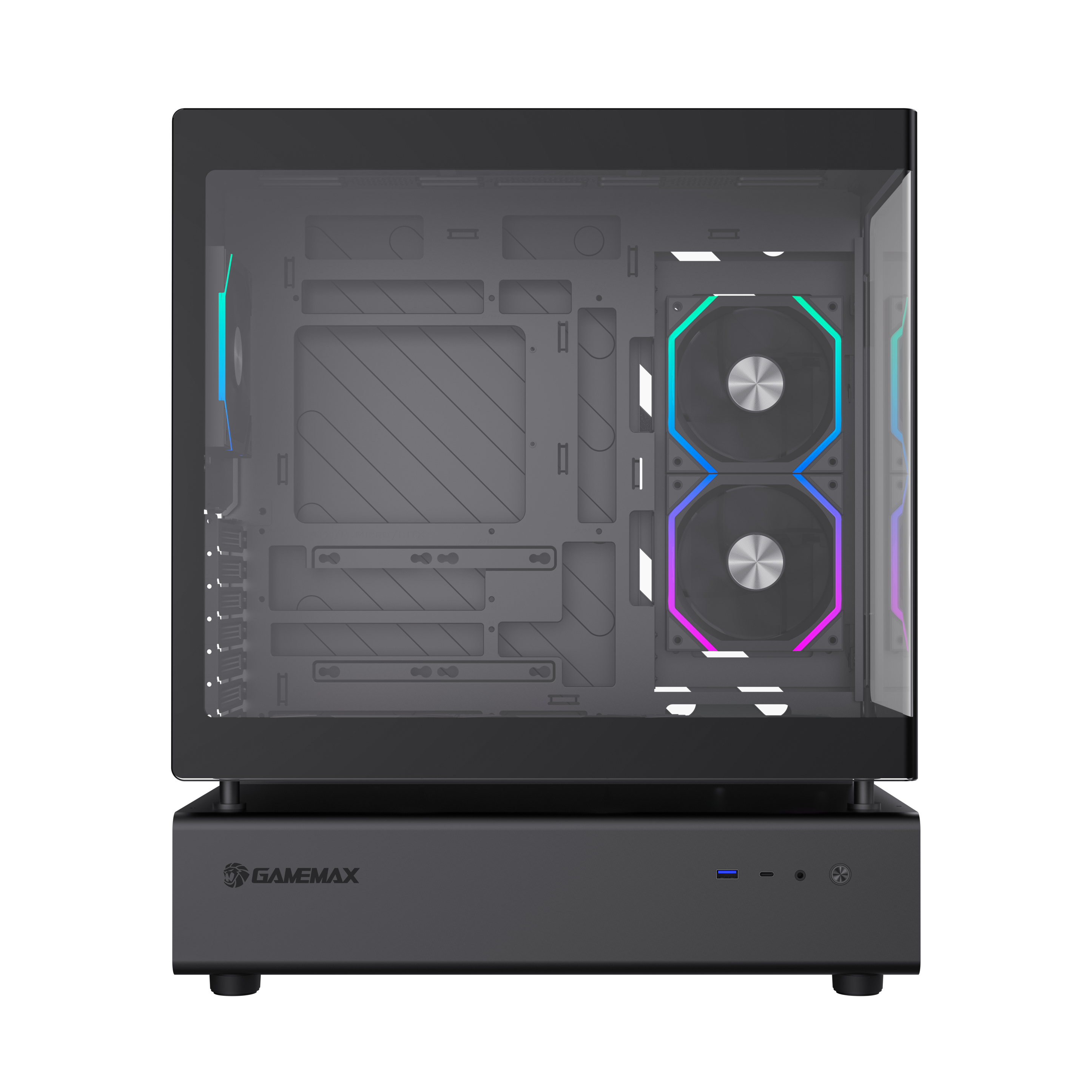 CASE ATX N80 BK NEGRO, Case sin Fuente, 1xUSB 3.0, USB TYPE C, CHASIS VIDRIO TEMPLADO LATERAL Y FRONTAL, Medidas: 439 x 240.50 x 530mm, 2x3.5HDD, 2x3.5SDD interno, Color: Negro.