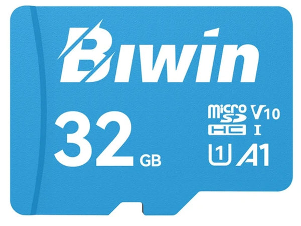 TARJETA MICROSD BIWIN MS100 32 GB (BMMS100032G-RGX) – UHS-I, CLASE 10/U1/V10/A1, LECTURA HASTA 100 MB/S, ESCRITURA HASTA 30–50 MB/S, GARANTÍA 3 AÑOS