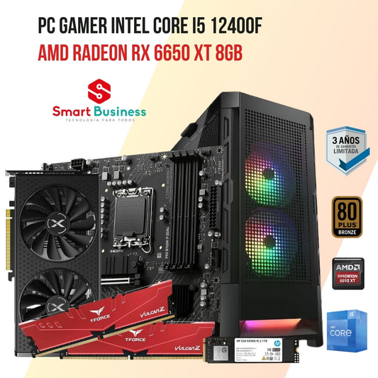 PC Gamer Intel® Core™ I5 De 12ᵃ Gen - T. Video AMD Radeon™ RX™ 6650 XT
