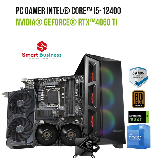 PC Gamer Intel® Core™ I5 De 12ᵃ Gen - T. Video NVIDIA® GeForce®  RTX™ 4060 TI