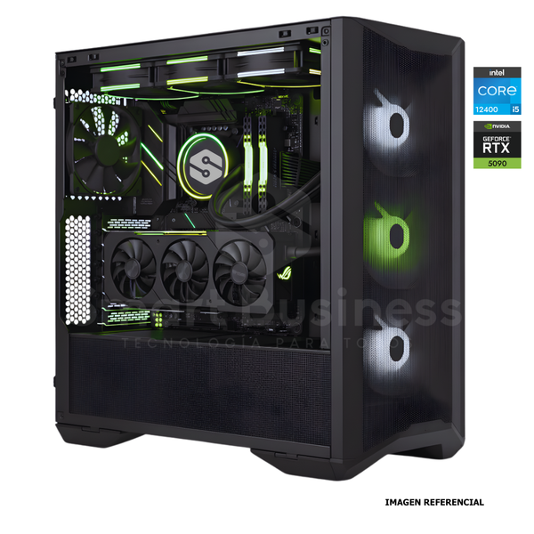 Workstation profesional · Intel Core i9-14900 5.8ghz · Chipset Intel Z890 · RTX 5090 32G PCIe 5.0 · 128GB (4X32GB) DDR5 CL32/6400MHZ · 4TB NVMe M.2/PCIe - 14000 MB/S · Fuente 1000W 80+ GOLD · AIO 360mm