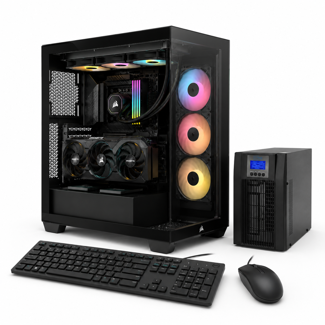 PC Workstation Extreme - Core i9 14900KF - RTX 5070 Ti 16GB GDDR7 - 64GB RAM DDR5 6000MHz - 3TB SSD NVMe Gen4 - Placa Z790 Wi-Fi 6E - Refrigeración Líquida 360mm - Fuente 1000W ATX 3.1 - Chasis Cristal Templado - UPS On-Line 2000VA