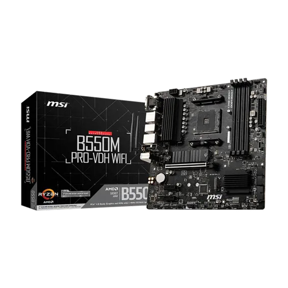 PLACA MADRE MSI B550M PRO-VDH WIFI PARA PROCESADORES AMD RYZEN, FORMATO MICRO-ATX CON WIFI INTEGRADO