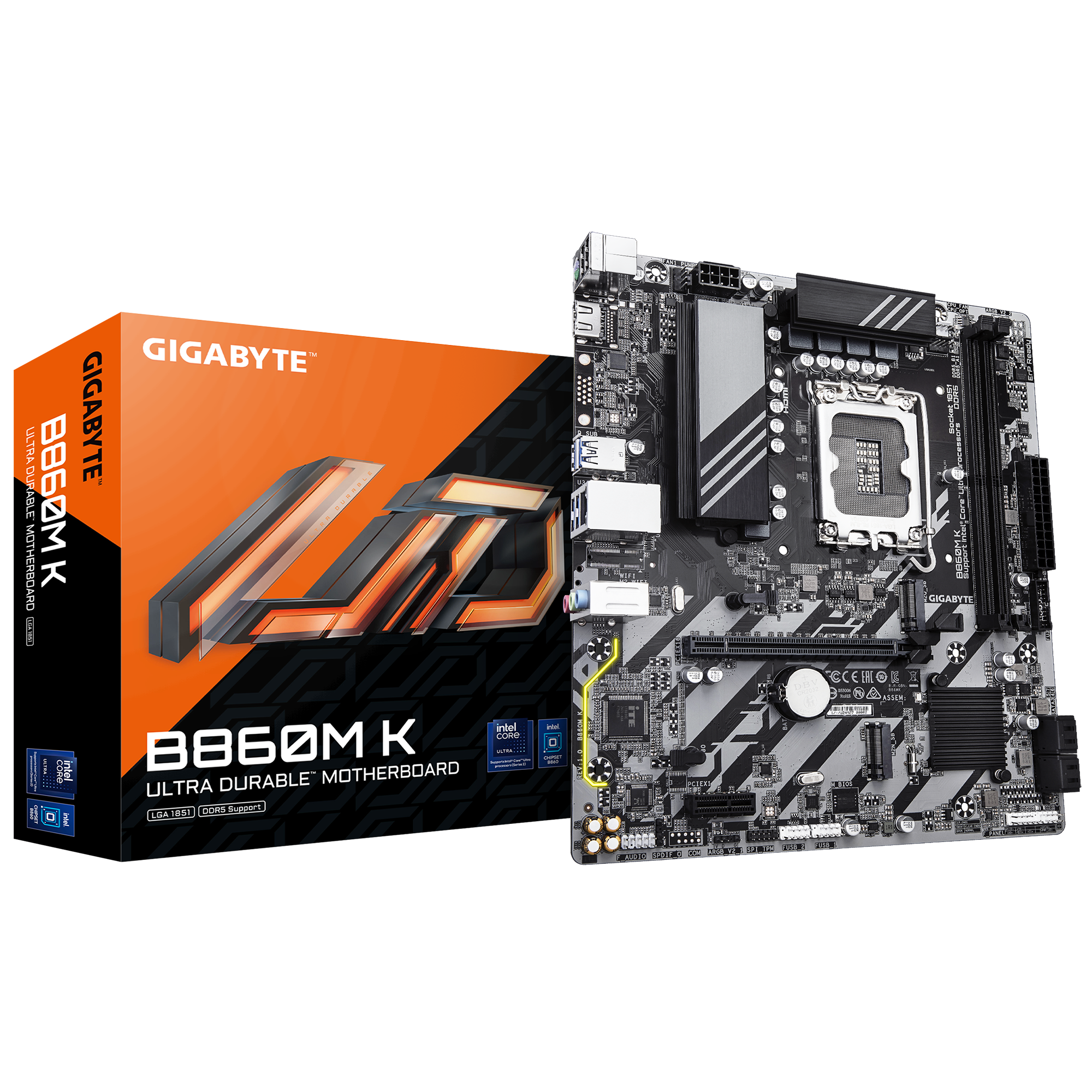 MOTHERBOARD GIGABYTE B860M K PARA PROCESADORES INTEL MICRO ATX CON SOPORTE DDR4 Y USB 3.2