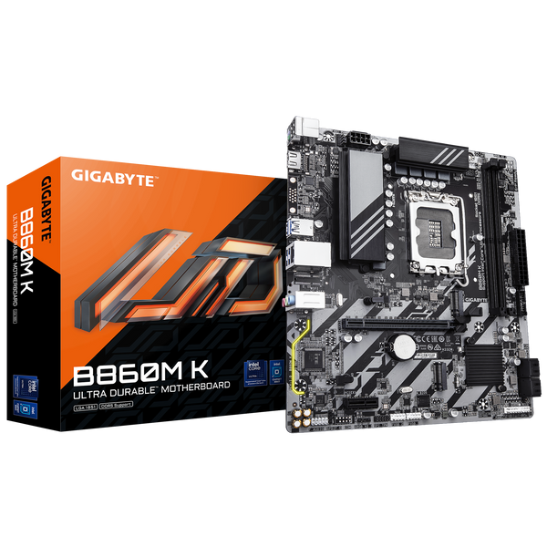 MOTHERBOARD GIGABYTE B860M K PARA PROCESADORES INTEL MICRO ATX CON SOPORTE DDR4 Y USB 3.2