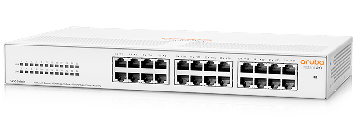Switch Gigabit HPE Instant On 1430 – 24 Puertos RJ-45 1 Gb/s, Plug & Play, Sin Administración