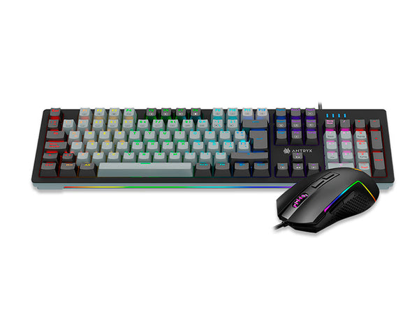 COMBO GAMING ANTRYX GC-5600 ( AGC-5600KRE-SP ) TECLADO MECANICO+MOUSE | SWITCH RED | LED-RGB
