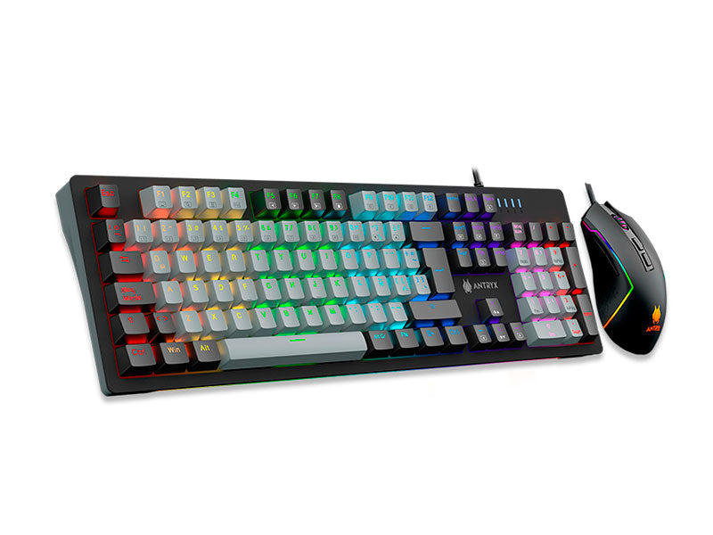 COMBO GAMING ANTRYX GC-5600 ( AGC-5600KRE-SP ) TECLADO MECANICO+MOUSE | SWITCH RED | LED-RGB