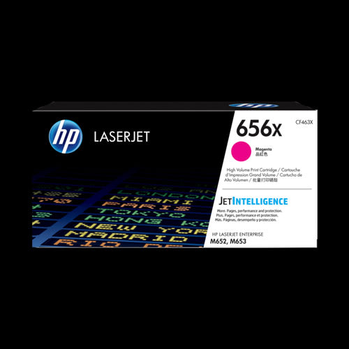 Cartucho de Tóner HP 656X CF463X Magenta | Alto Rendimiento 22.000 páginas | Compatible con Color LaserJet Enterprise M652, M653 | Colores Vivos y Confiables