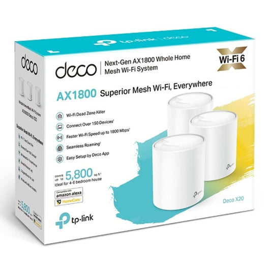 DECO X20(3-PACK) - DECO X20 AX1800 WHOLE HOME MESH WI-FI 6 SYSTEM