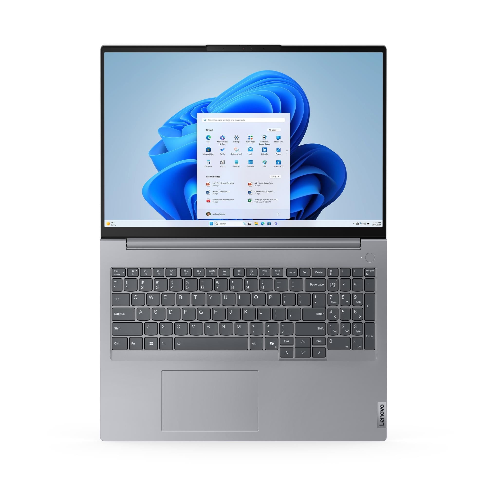LAPTOP LENOVO THINKBOOK 16 G7 IML - 16" WUXGA IPS - INTEL CORE ULTRA 7 155H 4.8GHZ - 16GB DDR5-5600 - ELEGANTE Y POTENTE