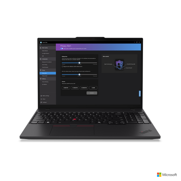 NOTEBOOK LENOVO T16 CON PROCESADOR INTEL CORE ULTRA, 16GB RAM, 512GB SSD, PANTALLA 16" WUXGA, WINDOWS 11 PRO, WIFI 6, LECTOR DE HUELLAS Y CÁMARA 5MP