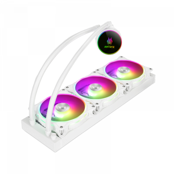 Enfriamiento líquido para PC ANTRYX Triton EVO 360 mm Blanco con ARGB y alta compatibilidad