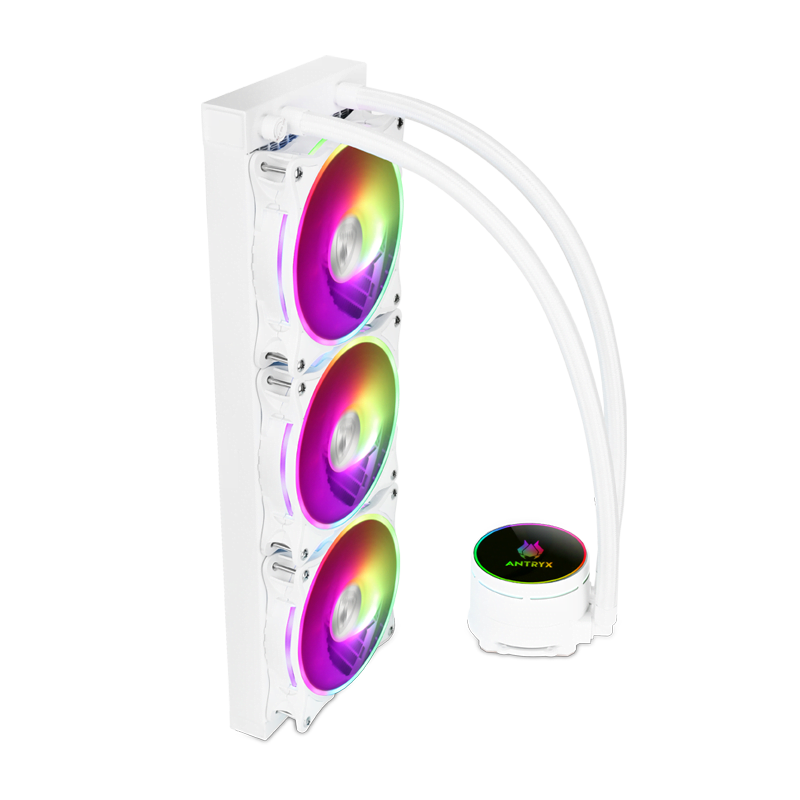 Enfriamiento líquido para PC ANTRYX Triton EVO 360 mm Blanco con ARGB y alta compatibilidad