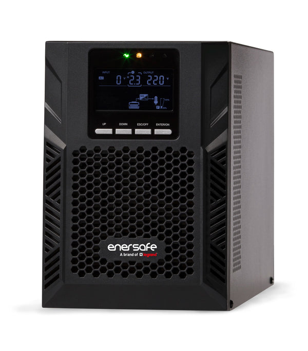UPS ENERSAFE ESOL T E 1KVA 1000VA 900W DOBLE CONVERSIÓN ON LINE MONOFÁSICA TORRE LCD USB RS232 AUTONOMÍA EXTENSIBLE