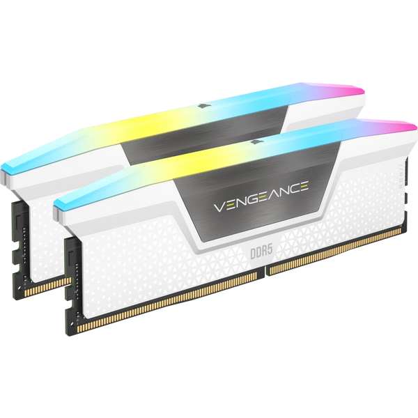 CORSAIR VENGEANCE RGB 32GB (2×16GB) DDR5-6000 CL36 – KIT DE MEMORIA CON AMD EXPO & INTEL XMP, RGB BLANCO, IDEAL PARA GAMING Y PC DE ALTO RENDIMIENTO