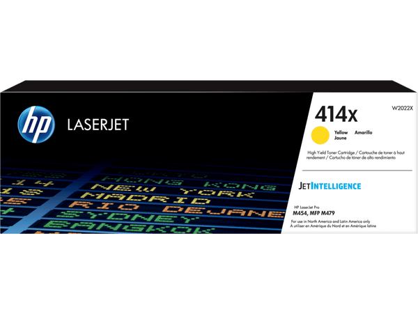 TONER HP W2022X (414X) AMARILLO PARA IMPRESORAS LÁSER M454 - RENDIMIENTO DE 6,000 PÁGINAS, ALTA CALIDAD Y EFICIENCIA EN CADA IMPRESIÓN