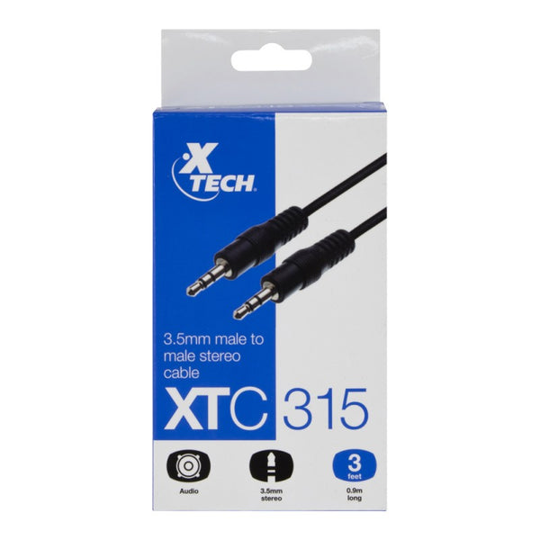 CABLE ESTÉREO XTECH XTC315 DE 3,5MM, CON CONECTOR MACHO A MACHO