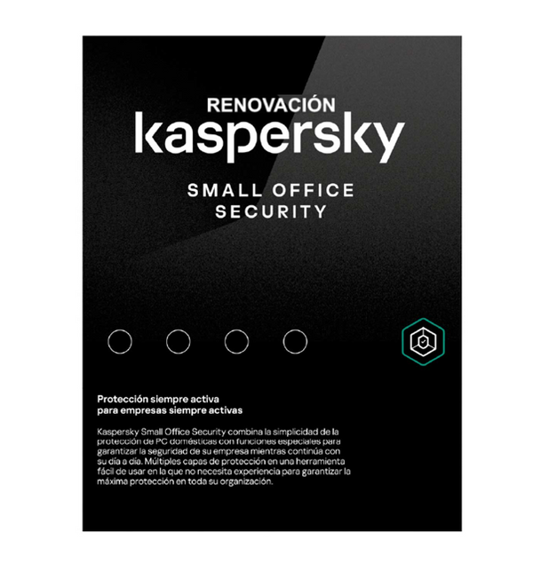 LICENCIA KASPERSKY SMALL OFFICE SECURITY 8 KL4542DPEFR – RENOVACIÓN 1 AÑO, 5-9 NODOS / 1 SERVIDOR, PROTECCIÓN ANTIVIRUS EMPRESARIAL INTEGRAL KSOS