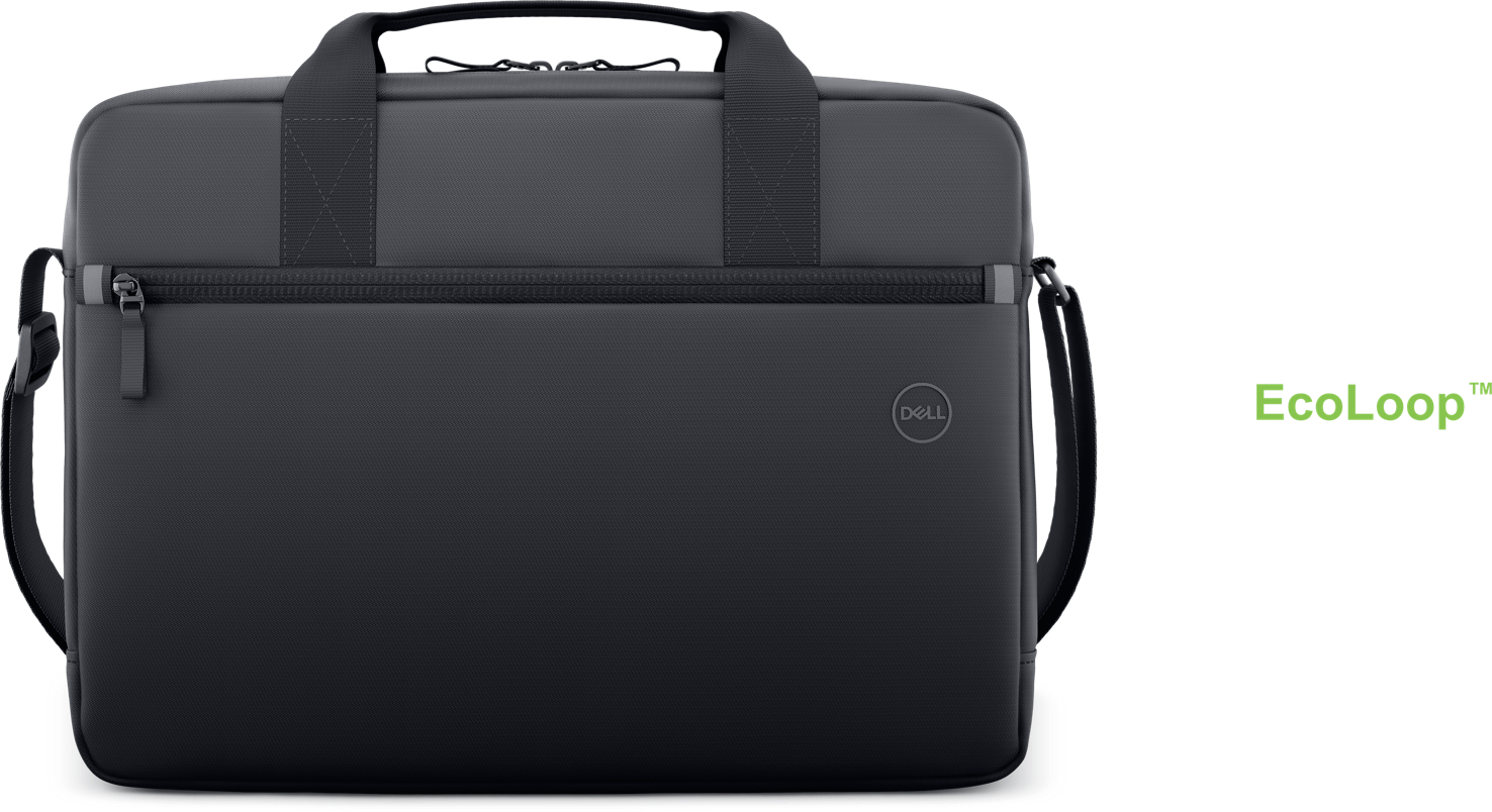 MALETÍN DELL ECOLOOP BRIEFCASE CC3624 PARA LAPTOPS DE 14 A 16 PULGADAS, DISEÑO ECOLÓGICO RESISTENTE AL AGUA, COMPARTIMENTOS ORGANIZADORES Y CORREA AJUSTABLE