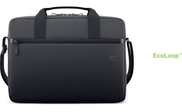 MALETÍN DELL ECOLOOP BRIEFCASE CC3624 PARA LAPTOPS DE 14 A 16 PULGADAS, DISEÑO ECOLÓGICO RESISTENTE AL AGUA, COMPARTIMENTOS ORGANIZADORES Y CORREA AJUSTABLE