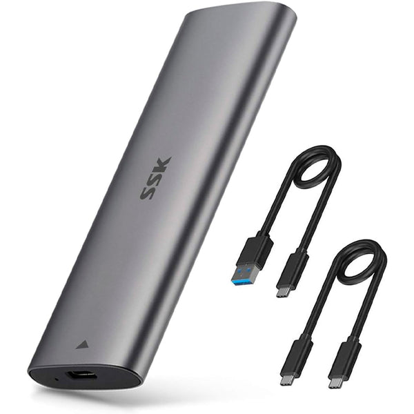 ENCLOSURE SSK HE-C371 – ALUMINIO TOOL-FREE, USB-C 3.2 GEN 2, COMPATIBLE CON SSD M.2 NVME/NGFF(SATA)