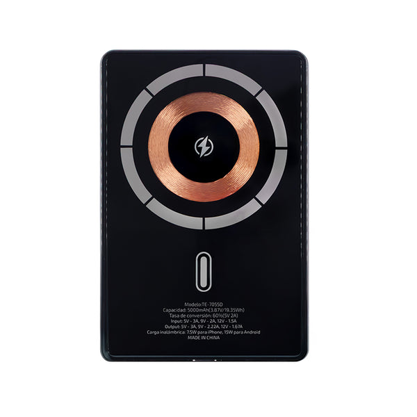 CELULARES ACCESORIOS TEROS POWERBANK  TE-7055D, 5000 MAH, (3,85 V/19.35 WH)