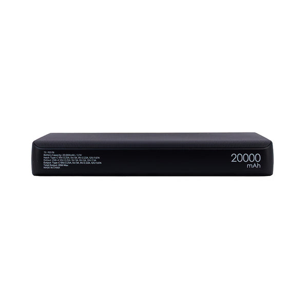 POWERBANK TEROS TE-7057N, 20000MAH, USB-A, USB-C, NEGRO