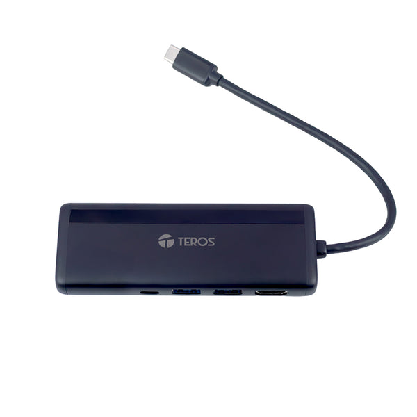 HUB TEROS TE7134N GEN 3 USB-C 7 EN 1 CON HDMI 4K, LECTOR SD Y 3 PUERTOS USB 3.0