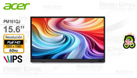 Vista principal del monitor portátil Acer PM161Q J UM.ZP1AA.J04