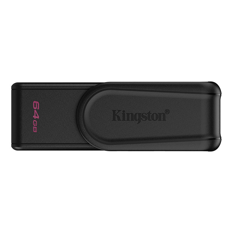 MEMORIA USB KINGSTON 64GB DTXS/64GB DATATRAVELER EXODIA S, USB 3.2 GEN 1, ALTA VELOCIDAD, TAPA PROTECTORA, COLOR NEGRO, IDEAL PARA USO DIARIO Y BACKUP