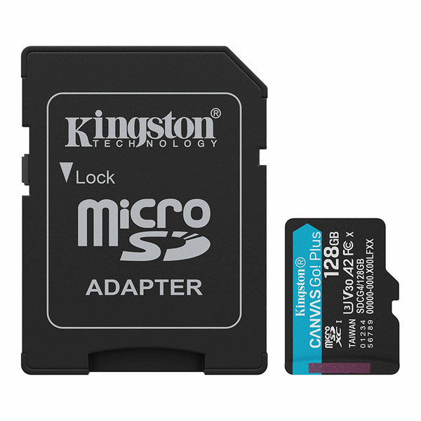 TARJETA MICROSD KINGSTON 128GB SDCS3 CANVAS SELECT PLUS, UHS-I CLASE 10, VELOCIDAD HASTA 150MB/S, IDEAL PARA SMARTPHONES, CÁMARAS Y GRABACIÓN FULL HD