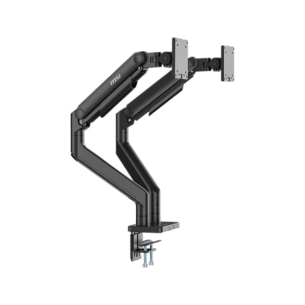 BRAZO SOPORTE DUAL PARA MONITORES MSI MAG MT201D DE ESTRUCTURA ROBUSTA Y FACIL MONTAJE.
