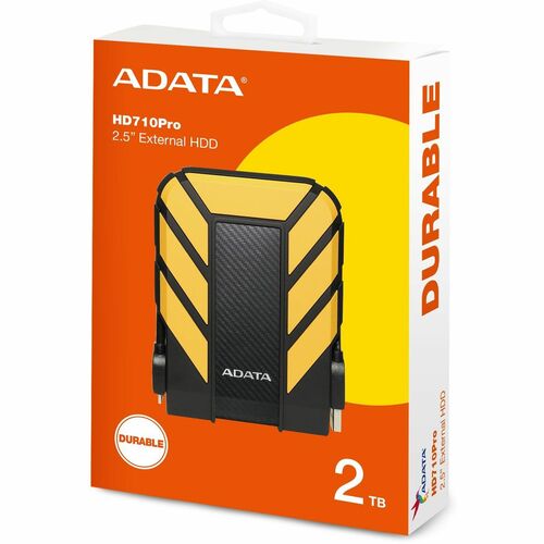 DISCO DURO EXTERNO ADATA HD710 PRO 2.5'', 2TB, USB 3.0, NEGRO/AMARILLO, A PRUEBA DE AGUA Y GOLPES - PARA MAC/PC - SMART BUSINESS