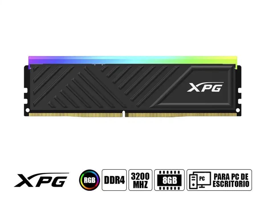 Memoria Ram Adata Xpg Spectrix D35G Rgb De 8Gb Ddr4 3200Mhz, Cl16, Negro (Ax4U32008G16A - Sbkd35G) de Adata Technology | first_variant_option_1 — Envío inmediato