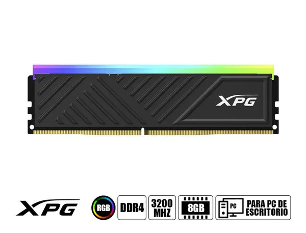 Memoria Ram Adata Xpg Spectrix D35G Rgb De 8Gb Ddr4 3200Mhz, Cl16, Negro (Ax4U32008G16A - Sbkd35G) de Adata Technology | first_variant_option_1 — Envío inmediato