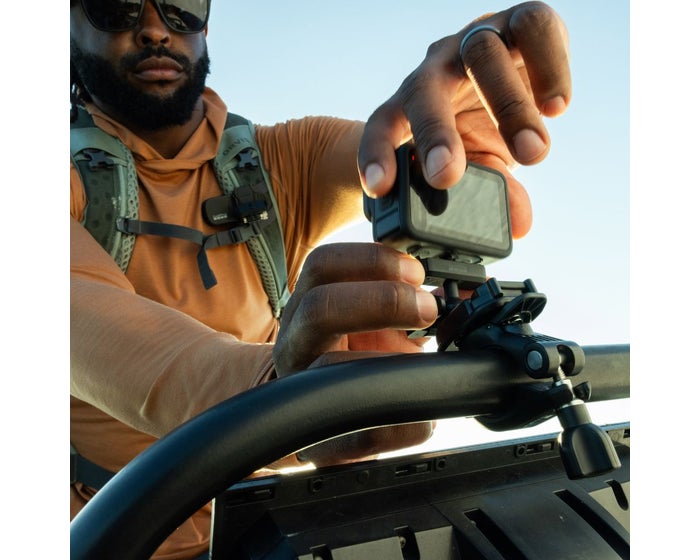 Soporte Magnético Giratorio Gopro (Magnetic Swivel Clip), Montura Con Pinza Y Rótula 360°, Negro (Aemag-002)