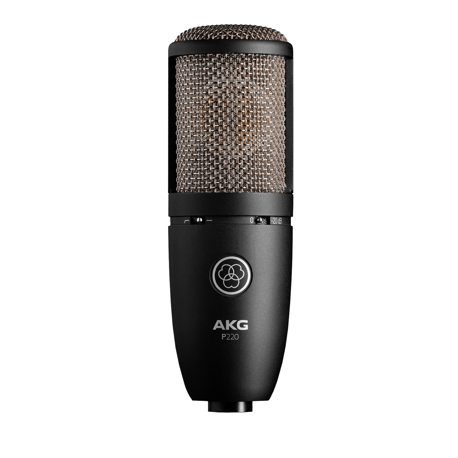 AKG P220 micrófono condensador 3101H00420 vista frontal oficial
